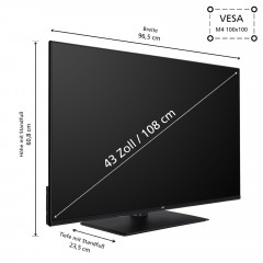 JVC LT-43VUQ3455 QLED TV (Flat, 43 Zoll / 109,22 cm, UHD 4K, SMART TV)