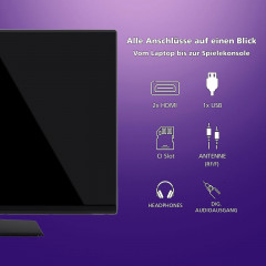 JVC LT-32VH4455 LED TV (Flat, 32 Zoll / 81,28 cm, HD)