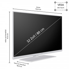JVC LT-32VF5355W LED TV (Flat, 32 Zoll / 80 cm, Full-HD, SMART TV)