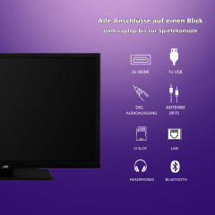 JVC LT-24VH5455 LED TV (Flat, 24 Zoll / 60 cm, HD-ready, SMART TV)