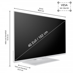 JVC LT-40VF5355W LED TV (Flat, 40 Zoll / 102 cm, Full-HD, SMART TV)