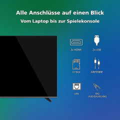 JVC LT-50VD3555 LED TV (Flat, 50 Zoll / 126 cm, UHD 4K, SMART TV)