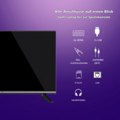 JVC LT-32VH7555 LED TV (Flat, 32 Zoll / 80 cm, Full-HD, SMART TV)