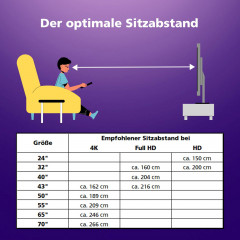 JVC LT-43VF7555 LED TV (Flat, 43 Zoll / 108 cm, Full-HD, SMART TV)
