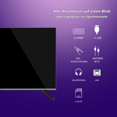 JVC LT-43VF7555 LED TV (Flat, 43 Zoll / 108 cm, Full-HD, SMART TV)