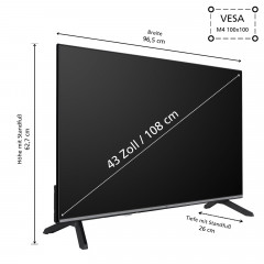 JVC LT-43VF7555 LED TV (Flat, 43 Zoll / 108 cm, Full-HD, SMART TV)