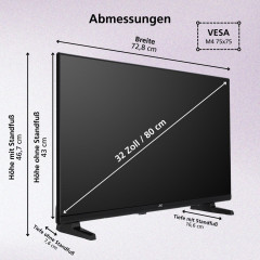 JVC LT-32VRH3555 LED TV (Flat, 32 Zoll / 80 cm, HD-ready, SMART TV)