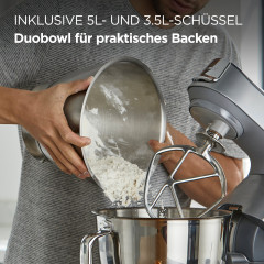 Kenwood Küchenmaschine »Titanium Chef Baker KVC85.594SI« inkl. umfangreiches Zubehör, mit integrierter EasyWeigh Waage