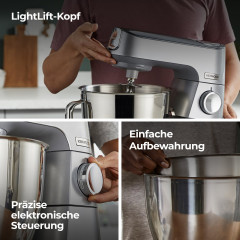 Kenwood Küchenmaschine »Titanium Chef Baker KVC85.594SI« inkl. umfangreiches Zubehör, mit integrierter EasyWeigh Waage