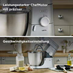 Kenwood Küchenmaschine »Chef XL KVL4220S« 6,7 l Schüssel, inkl. Mixaufsatz, Fleischwolf und Trommelraffel