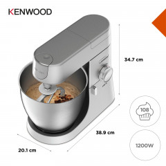 Kenwood Küchenmaschine »Chef XL KVL4220S« 6,7 l Schüssel, inkl. Mixaufsatz, Fleischwolf und Trommelraffel