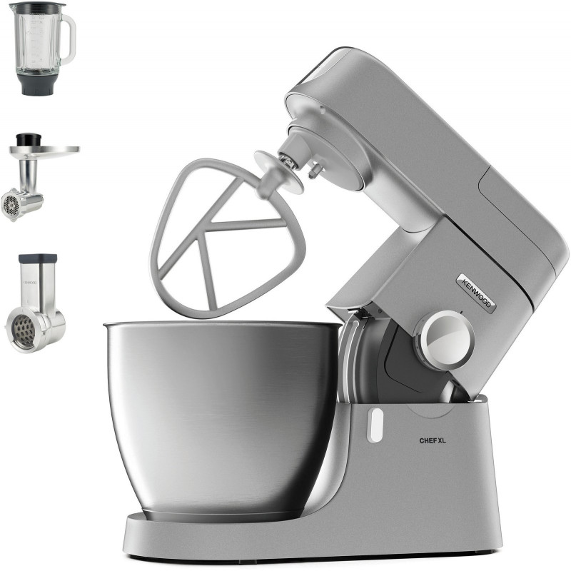 Kenwood Küchenmaschine »Chef XL KVL4220S« 6,7 l Schüssel, inkl. Mixaufsatz, Fleischwolf und Trommelraffel