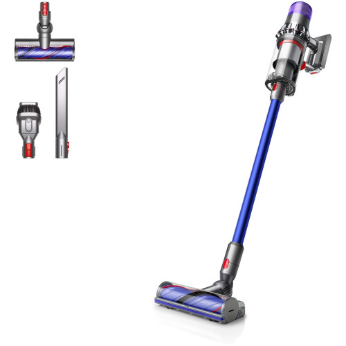V11 Akku-Stielsauger nickel blau, 220 W, 60 min Laufzeit, 0,76 l Staubvolumen, Display, Elektro-Bodenbürste