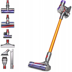 V8 Absolute Akku-Stielstaubsauger silber/gelb, 115 W, 40 min Laufzeit, 0,54 l Staubvolumen, Elektro-Bodenbürste