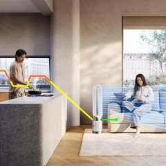 DYSON TP11 Purifier Cool™ PC1 Luftreiniger Weiß (50 Watt, Raumgröße: 81 m³, HEPA 13 / Aktivkohlefilter)