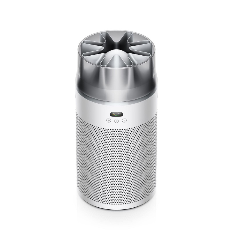DYSON 491355-01 HUSHJETT PURIFIER COMPACT Luftreiniger Weiß/Silber (19 Watt, Raumgröße: 100 m², 360°elektrostatischer Filter / 360°Aktivkohlefilter)