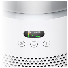 DYSON 491355-01 HUSHJETT PURIFIER COMPACT Luftreiniger Weiß/Silber (19 Watt, Raumgröße: 100 m², 360°elektrostatischer Filter / 360°Aktivkohlefilter)