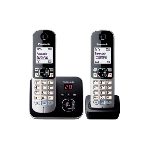 Panasonic KX-TG 6822 GB Duo schwarz Schnurloses Telefon