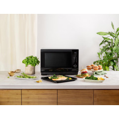 PANASONIC NN-DS59NMETG, Mikrowelle (1000 Watt, 27 l Garraum-Volumen, Grillfunktion & Dampffunktion)