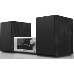 Panasonic SC-PM704EG-S Micro HiFi System mit 80W, CD, Bluetooth, DAB+, silber