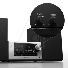 Panasonic SC-PM704EG-S Micro HiFi System mit 80W, CD, Bluetooth, DAB+, silber
