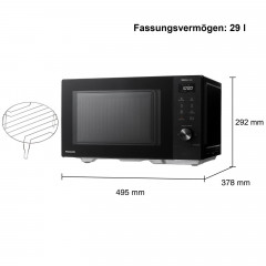 PANASONIC NN-GD35QBEPG, Mikrowelle (1000 Watt, Grillfunktion)