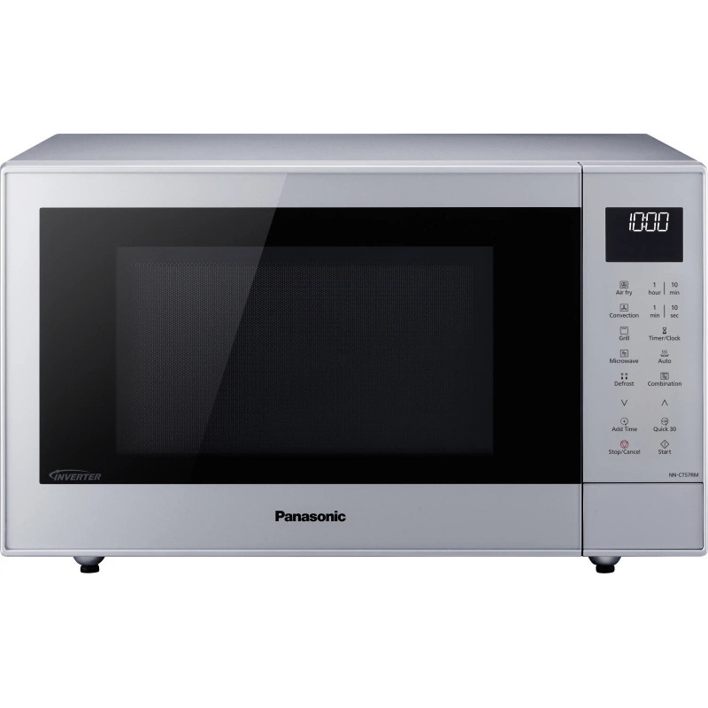 Panasonic NN-CT57RMEPG Mikrowelle Silber 1000W Grillfunktion, digitaler Timer, Timerfunktion, LCD-Display, Heißluft-Funktion