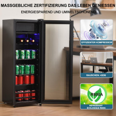 MERAX SC-128P Kühlschrank (F, 109,5 cm hoch, schwarz)