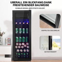 MERAX SC-128P Kühlschrank (F, 109,5 cm hoch, schwarz)