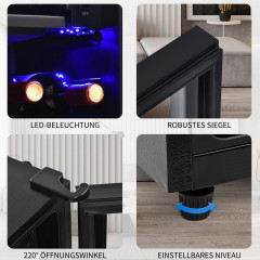 MERAX SC-128P Kühlschrank (F, 109,5 cm hoch, schwarz)