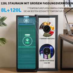 MERAX SC-128P Kühlschrank (F, 109,5 cm hoch, schwarz)