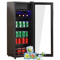 MERAX SC-128P Kühlschrank (F, 109,5 cm hoch, schwarz)