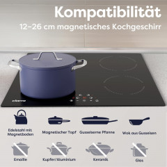 CIARRA VM4BIH-A Induktionskochfeld (590 mm breit, 4 Kochfelder)