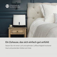 MEACO Armin 680 ml Verdunstungsbefeuchter Luftbefeuchter weiß (230 Volt, Raumgröße: 89 m²)