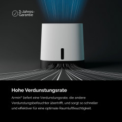 MEACO Armin 680 ml Verdunstungsbefeuchter Luftbefeuchter weiß (230 Volt, Raumgröße: 89 m²)