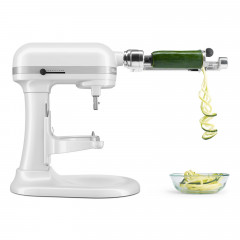 KITCHENAID 5KSM55SXXEWH Küchenmaschine Weiß (Rührschüsselkapazität: 5,2 l, 375 Watt)