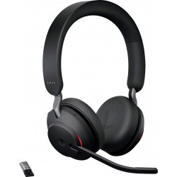 Jabra Evolve2 65 MS On Ear Headset Bluetooth® Stereo Schwarz Lautstärkeregelung, Batterieladeanzeige, Mikrofon-Stummschaltung Jabra Evolve2 65 MS On Ear Headset Bluetooth® Stereo Schwarz Lautstärkeregelung, Batterieladeanzeige, Mikrofon-Stummschaltung