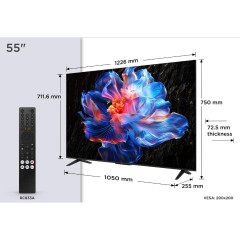TCL 55P6K 4K HDR TV (Flat, 55 Zoll / 140 cm, HDR 4K, SMART TV)
