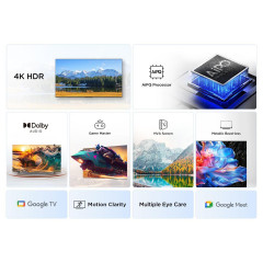 TCL 55P6K 4K HDR TV (Flat, 55 Zoll / 140 cm, HDR 4K, SMART TV)