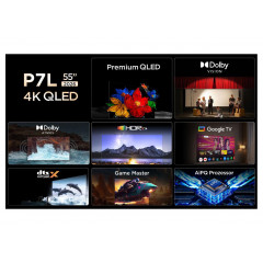 TCL 55P7L QLED TV (Flat, 55 Zoll / 139,7 cm, QLED 4K, SMART TV)