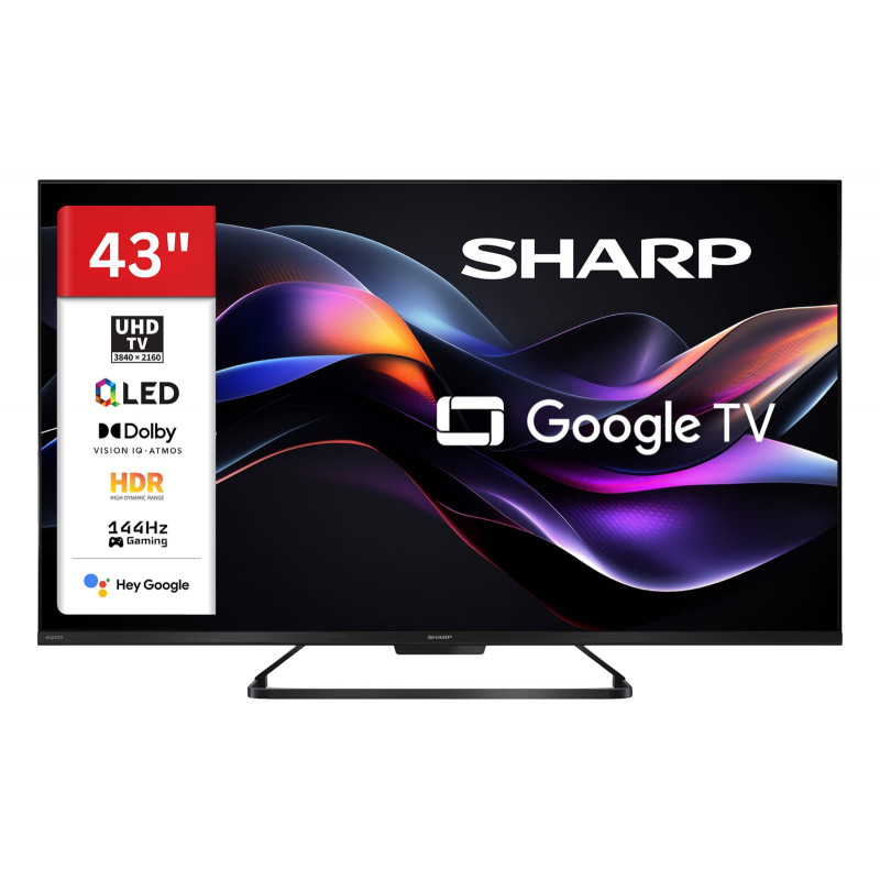 SHARP 43HR7765E QLED TV (Flat, 43 Zoll / 108 cm, UHD 4K, SMART TV)