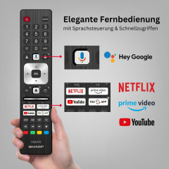 SHARP 43HR7765E QLED TV (Flat, 43 Zoll / 108 cm, UHD 4K, SMART TV)