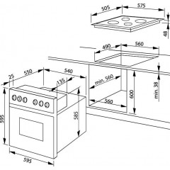Amica Elektro-Herd-Set »EHC 933 011 E« mit 1-fach-Teleskopauszug Steam Clean Komfortables Kochen und Backen mit praktischer Unterstützung