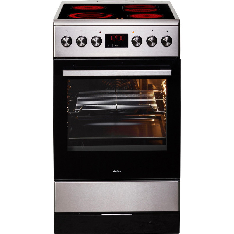 Amica Elektro-Standherd »5022CE2.313eEHiTbDpHbQ(Xv)SHC903001E« mit 1-fach-Teleskopauszug Steam Clean Komfortables Kochen und Backen mit bequemer Handhabung