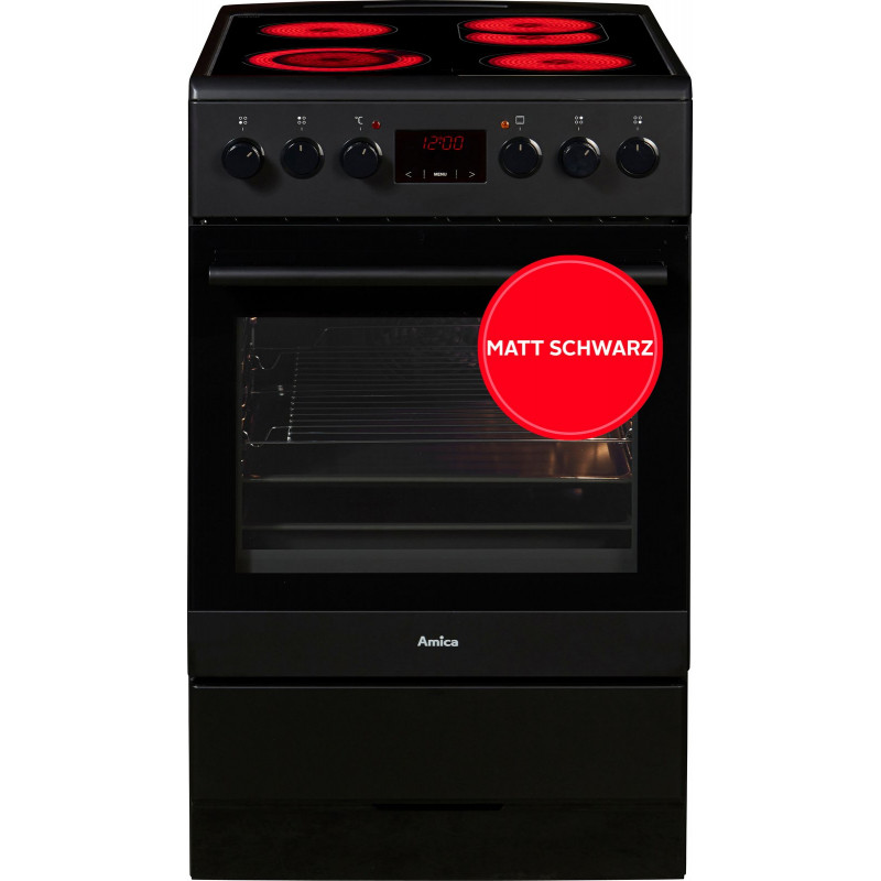 Amica Elektro-Standherd »5022CE3.313eEHiTsDpHbQ(Sm)SHC11503SM« mit 2-fach-Teleskopauszug Steam Clean Komfortables Kochen und Backen mit bequemer Handhabung