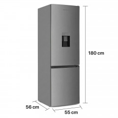 HEINNER HC-HM260XWDE++ Kühlgefrierkombination (E, 210 kWh, 1800 mm hoch, Edelstahl)