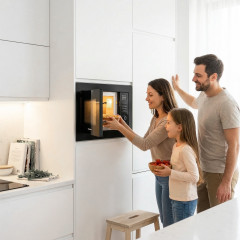 HEINNER HMW-MDBI25GDBK, Einbau-Mikrowelle (900 Watt, 25 l Garraum-Volumen, Grillfunktion)
