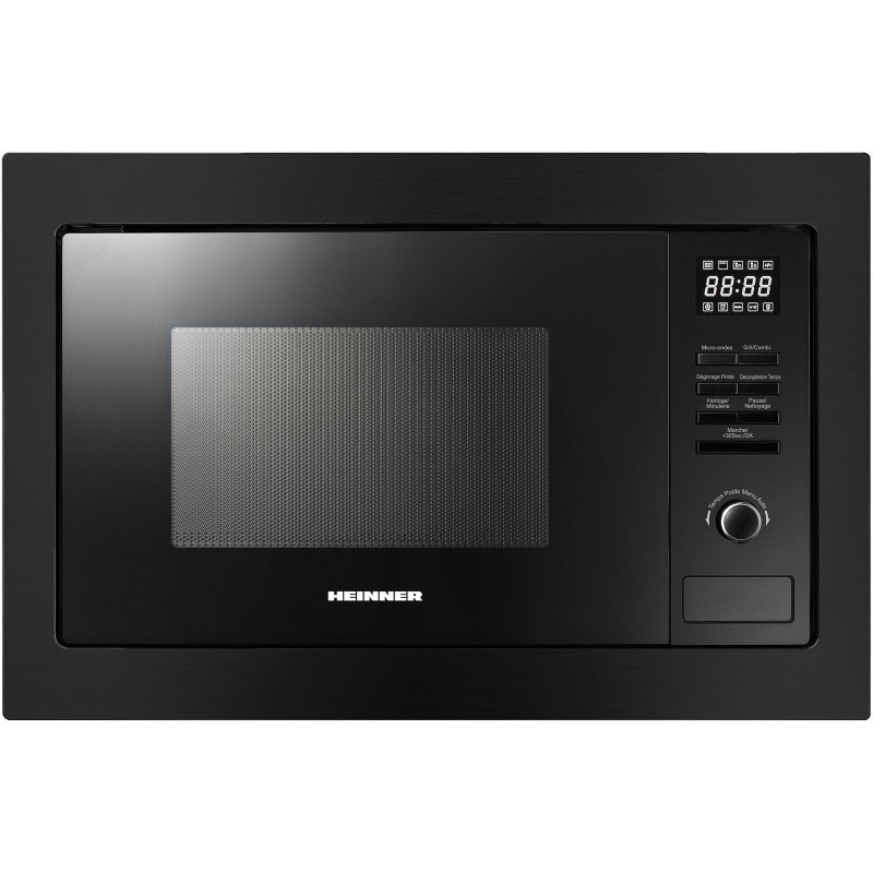 HEINNER HMW-MDBI25GDBK, Einbau-Mikrowelle (900 Watt, 25 l Garraum-Volumen, Grillfunktion)