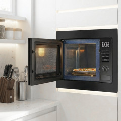 HEINNER HMW-MDBI25GDBK, Einbau-Mikrowelle (900 Watt, 25 l Garraum-Volumen, Grillfunktion)