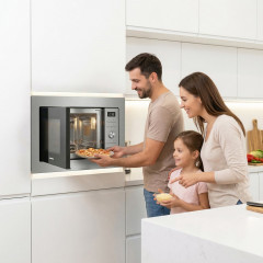 HEINNER HMW-MDBI28GDIX, Einbau-Mikrowellenofen (900 Watt, 28 l Garraum-Volumen, Grillfunktion)